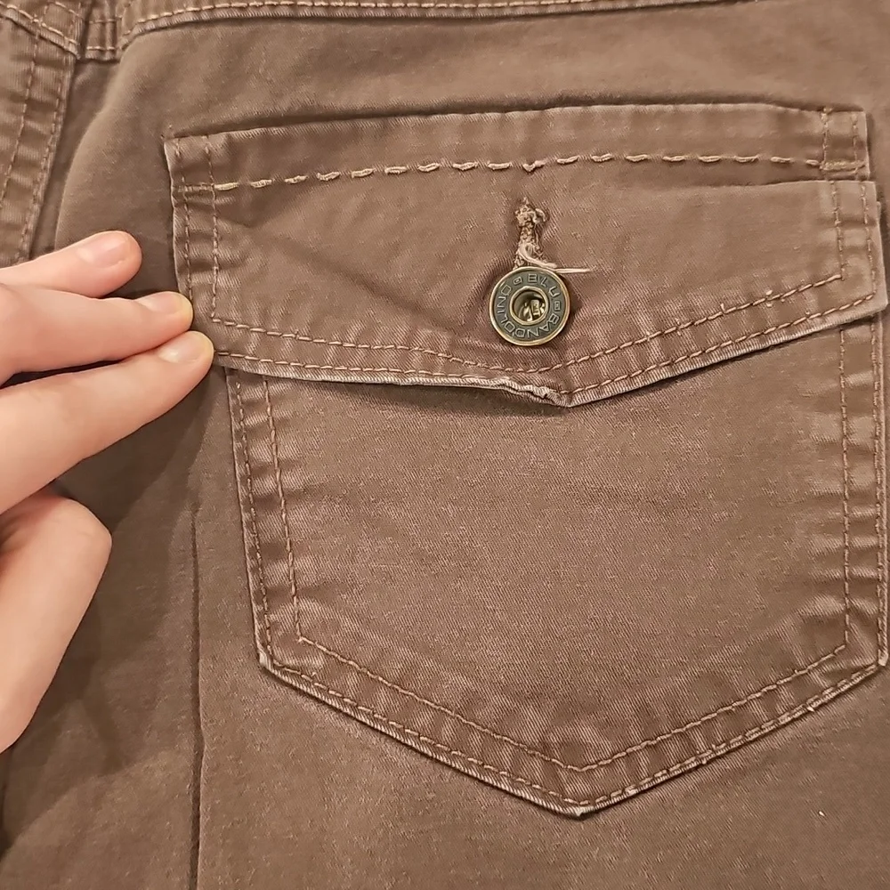N Brown Bandolinoblu Khaki Cargo Pants Sz 10